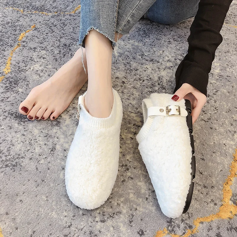 

Women Shoes Autumn Slip-on Round Toe Modis Loafers Fur Female Footwear Clogs Platform Casual Sneaker Fall Slip On Moccasin New 2