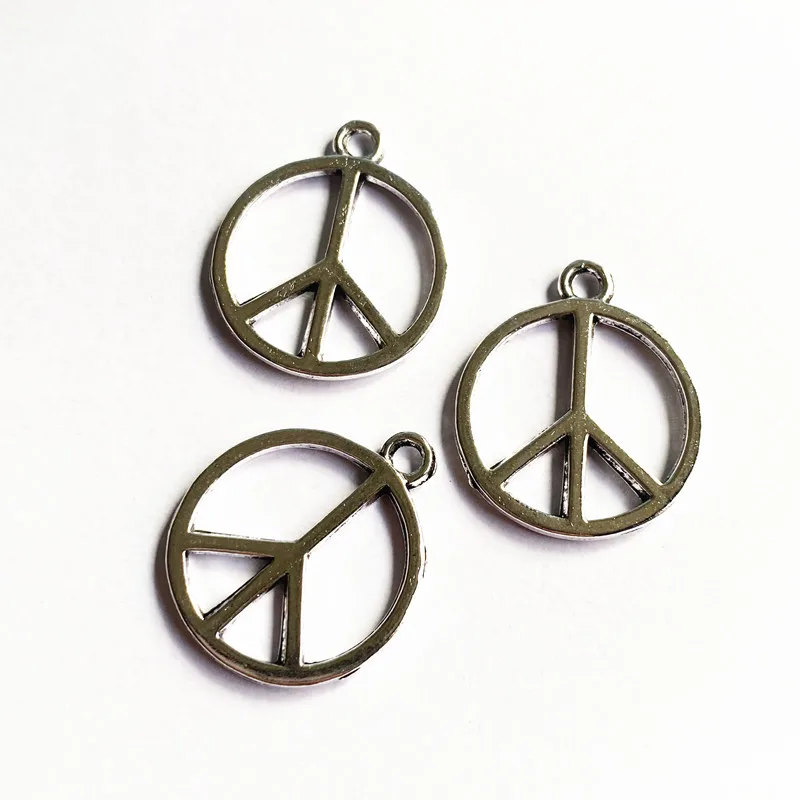 

30pcs Charms Lovely Peace Antique Silver Color Pendant DIY Handmade Accessories Findings Jewelry Making Factory Wholesale