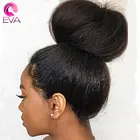 Парики из натуральных волос Eva 13x6, предварительно выщипанные с детскими волосами, бразильские, курчавые, прямые, для чернокожих женщин, Реми