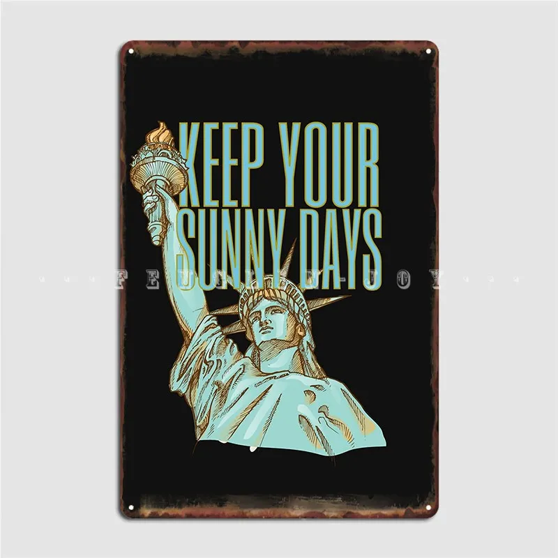 

Надпись «Keep Your Sunny Days», металлические таблички, домашняя стена, паб, Забавный жестяной плакат