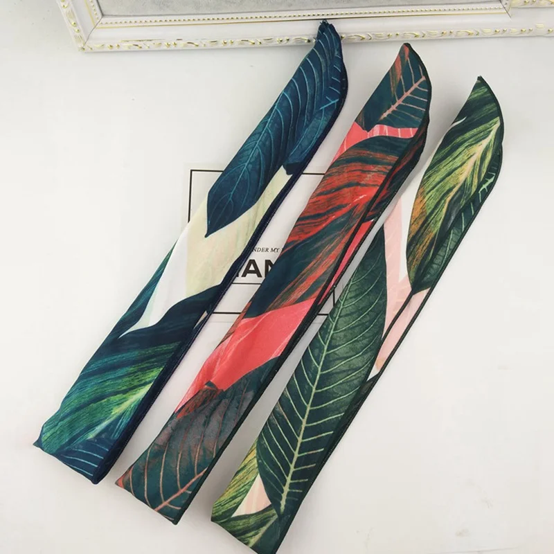 Украшение для волос в винтажном стиле повязка с банановыми листьями и широким