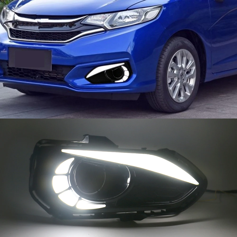 2 шт. Автомобильные светодиодные дневные ходовые огни с указателем поворота для