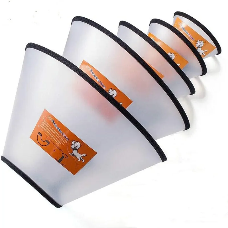 

Dog Cone Collar Djustable Protective Collars Dog Cat Recovery Anti-Bite Lick Wound Healing Soft Edge Neck Cone Pet Collar Produt