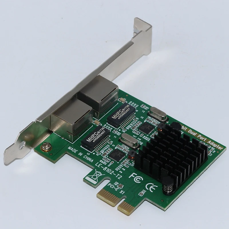 Высокоскоростной двойной порт PCI E X1 интерфейс гигабитный LAN сервер NIC