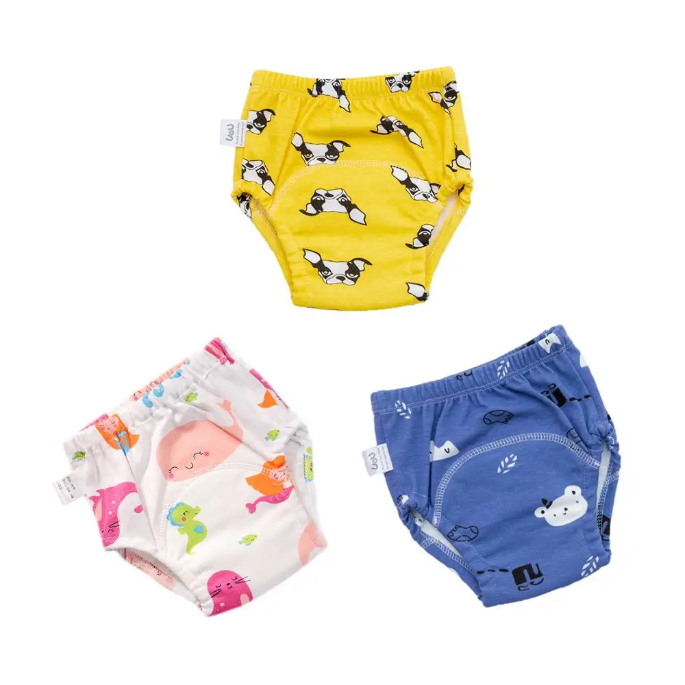 

3 предмета в комплекте нет необходимости подгузников для малышей хлопковые тренировочные штаны трусы многоразовые тканевые подгузники мно...