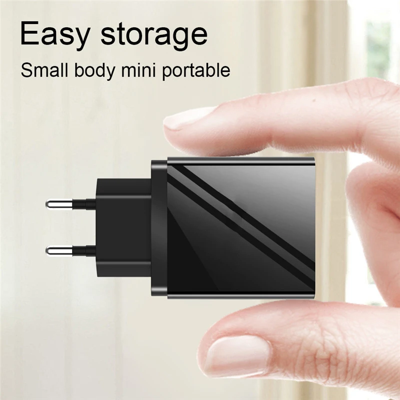 Быстрая зарядка USB зарядное устройство EU US UK вилка настенный быстрый мобильный телефон Зарядка адаптер для iPhone samsung Xiaomi huawei 4 порта зарядное устройство