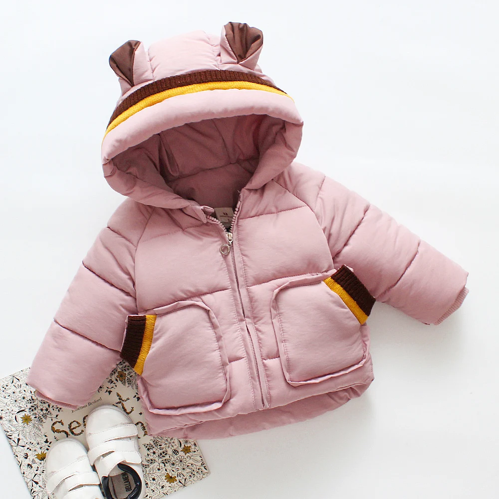 Плотное теплое детское зимнее пальто Верхняя одежда с хлопковой подкладкой для