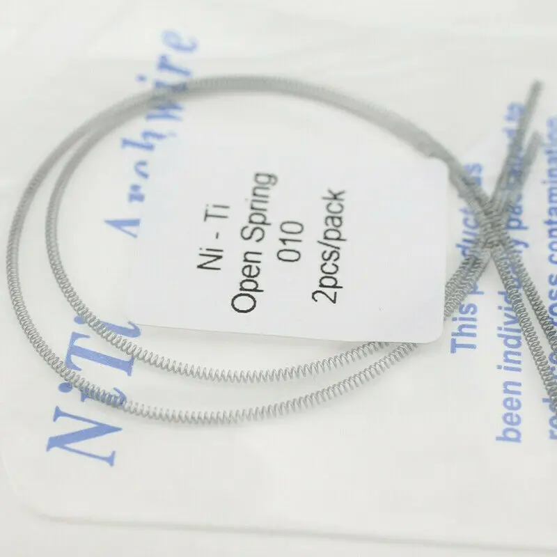 

2pcs/Pack Dental Orthodontic Niti Material Open Coil Single Anterior Teeth Spring 010" 180mm