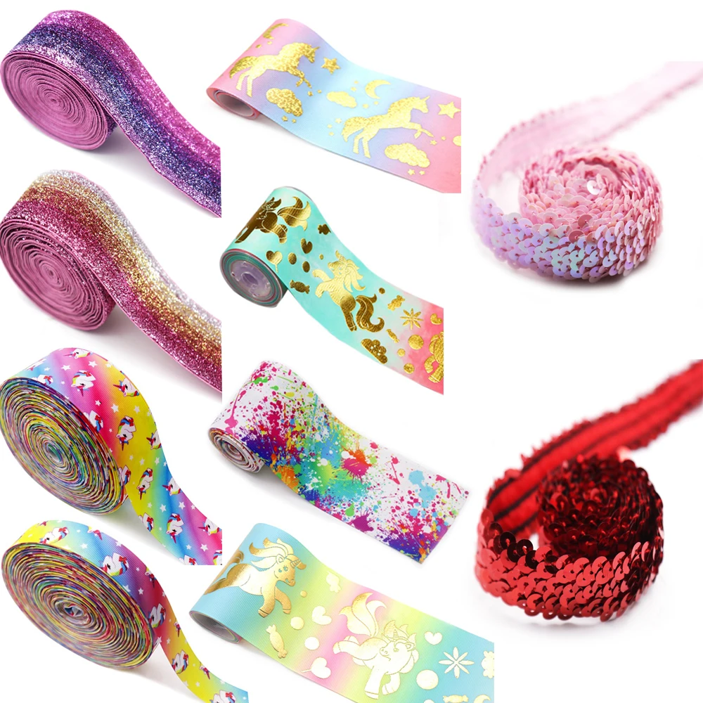 Лента с единорогом корсажная лента для упаковки подарков украшение на день