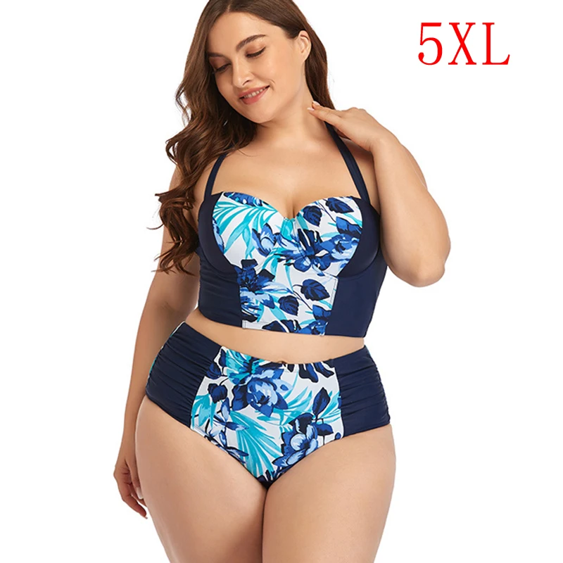

Bikini Set Plus Size 6XL Swimwear Women 2021 New Swim Sport Swimsuit Bathering Beach Wear Split Bathing Suit Bikini Beachwear