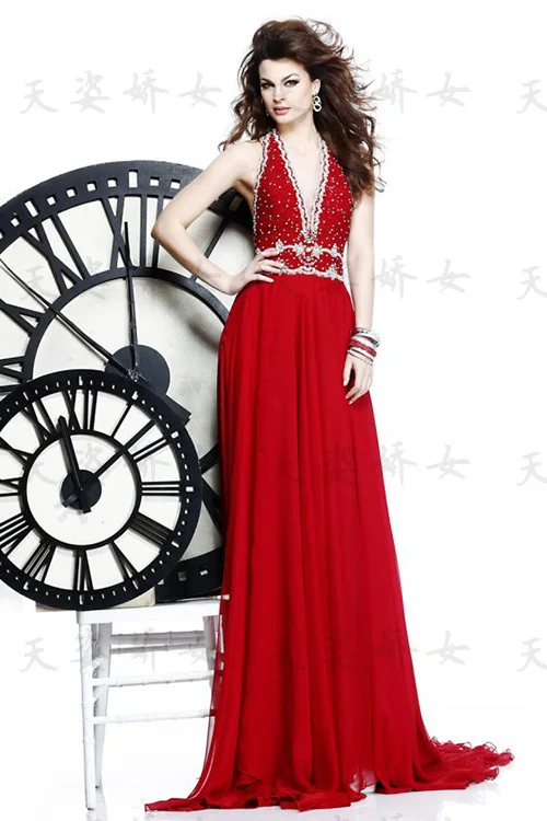 

Cheap free shipping robe de soiree 2022 new fashion sexy backless vestido de festa curto v-neck beading evening prom Dresses