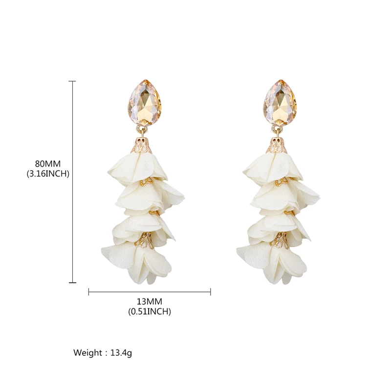 Женские серьги-подвески ZA серьги из ткани черного синего серого красного