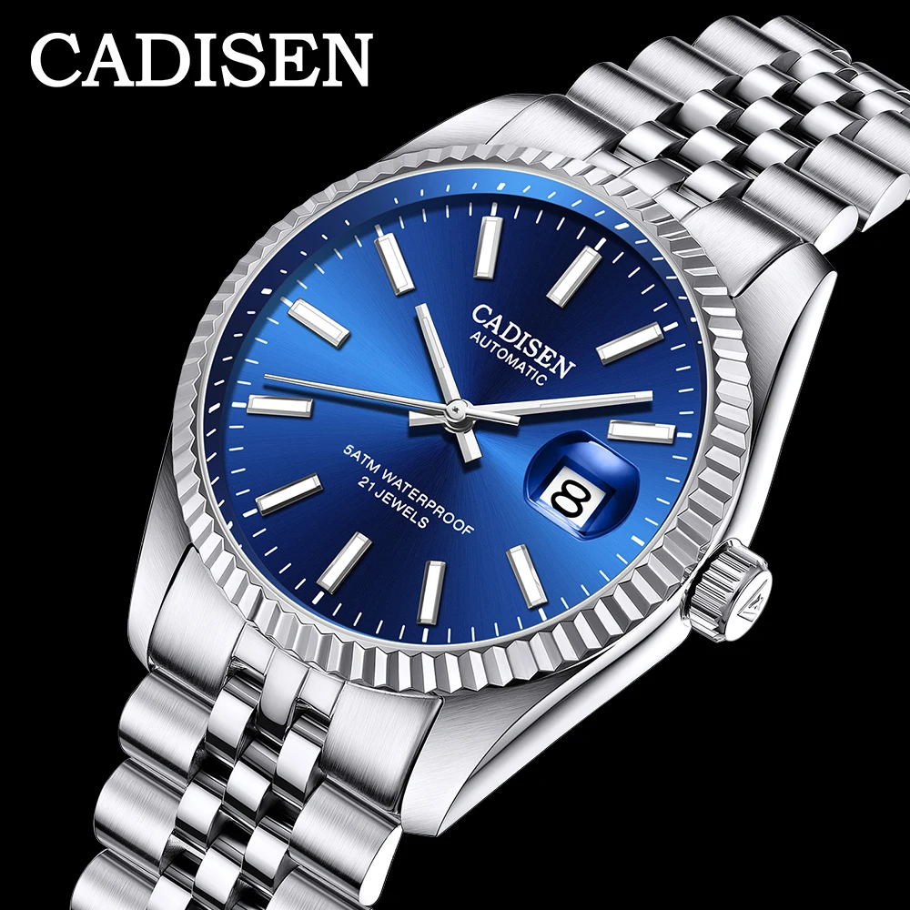 

Часы наручные CADISEN Мужские механические, брендовые Роскошные автоматические водонепроницаемые с сапфировым стеклом