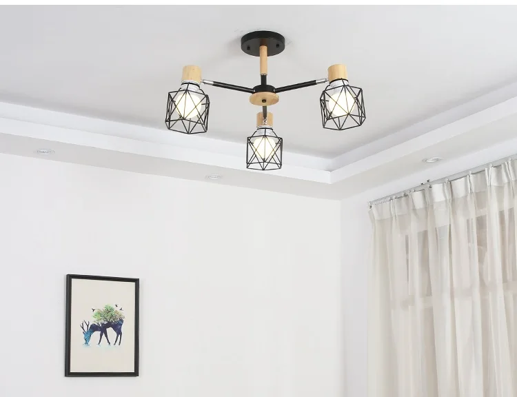 Винтажная люстра Лофт Spider Lustre E27 регулируемое освещение для гостиной кухни