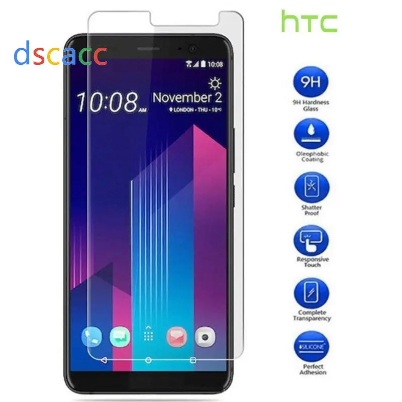 Закаленное защитное стекло Dscacc для HTC M7 M8 M9 PLUS M10 C10 U PLAY U11 E8 E9 EYE S9 X9 X10 A9 A9S A17 desire 10 100