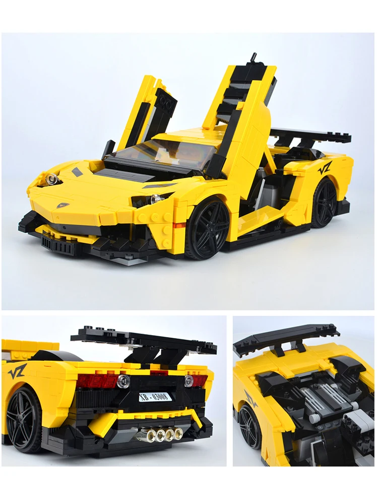 New XINGBAO Creative High-tech Car Convertible Building Blocks Bricks Construction Toys Sports Car Model Kits Christmas Gifts