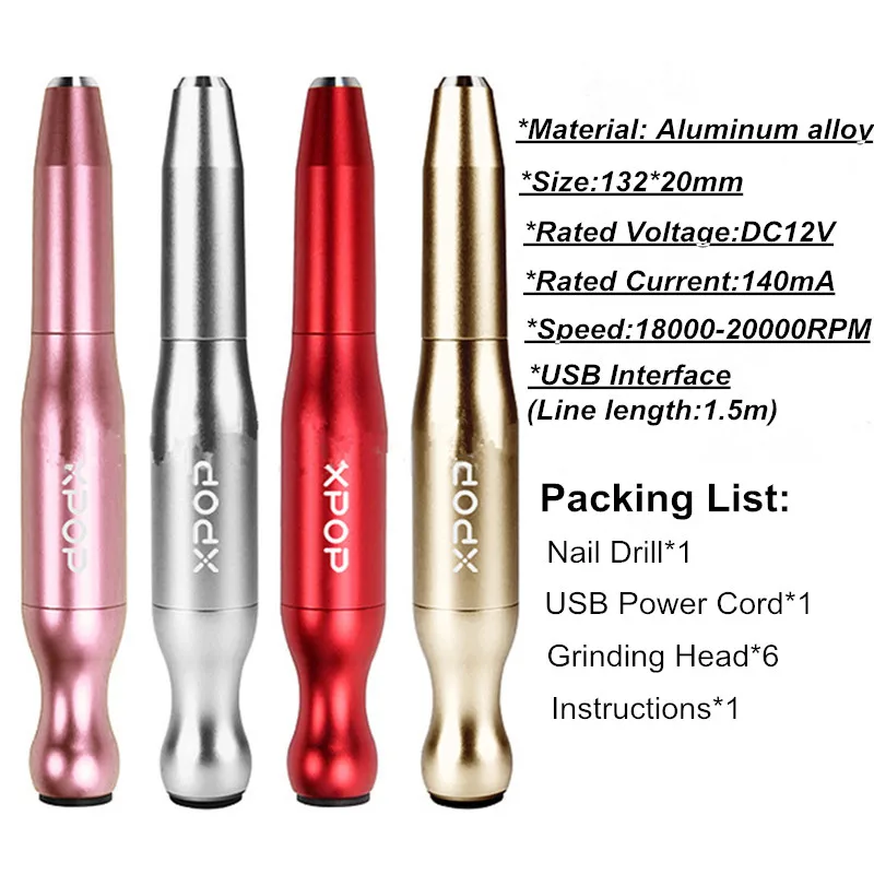 Портативный электрический сверлильный станок для маникюра педикюра инструменты
