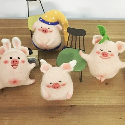 Игла для валяния поросенка поросенок мультфильм не законченный DIY ручной работы