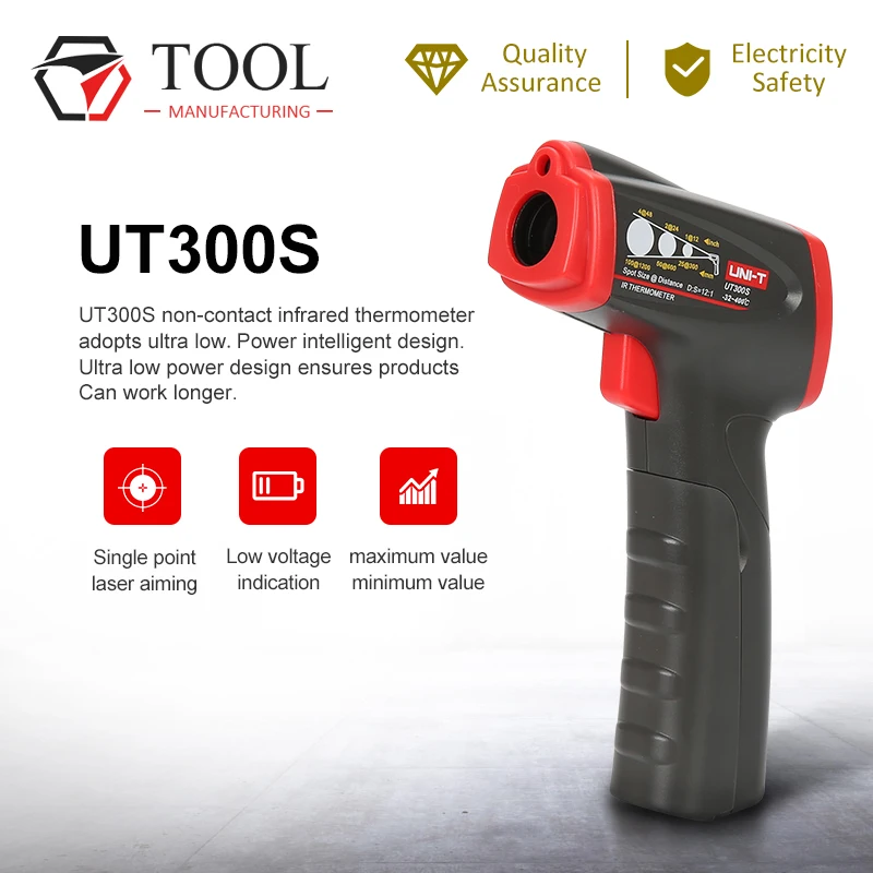 UNI-T UT300S бесконтактные инфракрасные термометры с ЖК-цифровыми температурными инструментами ручной температурный лазерный пистолет