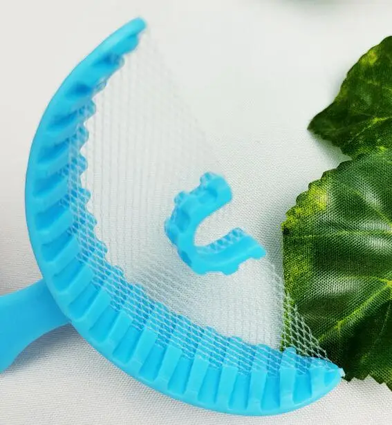 

100pcs Dental Plastic Disposable Bite Tray Registration Trays Blue Color