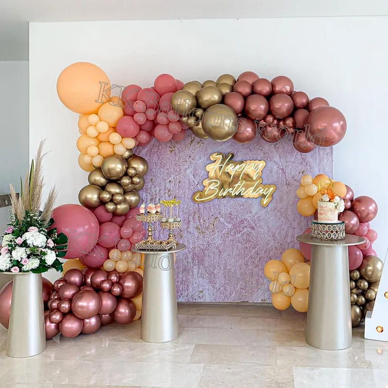 

Retro Pink Cream Peach Bride Girl Be Proposal Gender Reveal Latex Balloons Garland Arch Kit Wedding Decor Happy Birthday Party