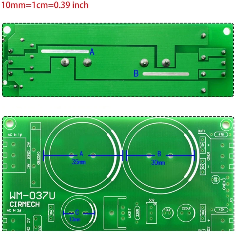 

LM317 LM337 Multi-channel Adjustable Rectifier Filter Power Supply Board Rectifier Precision And Stabilized Filter Board
