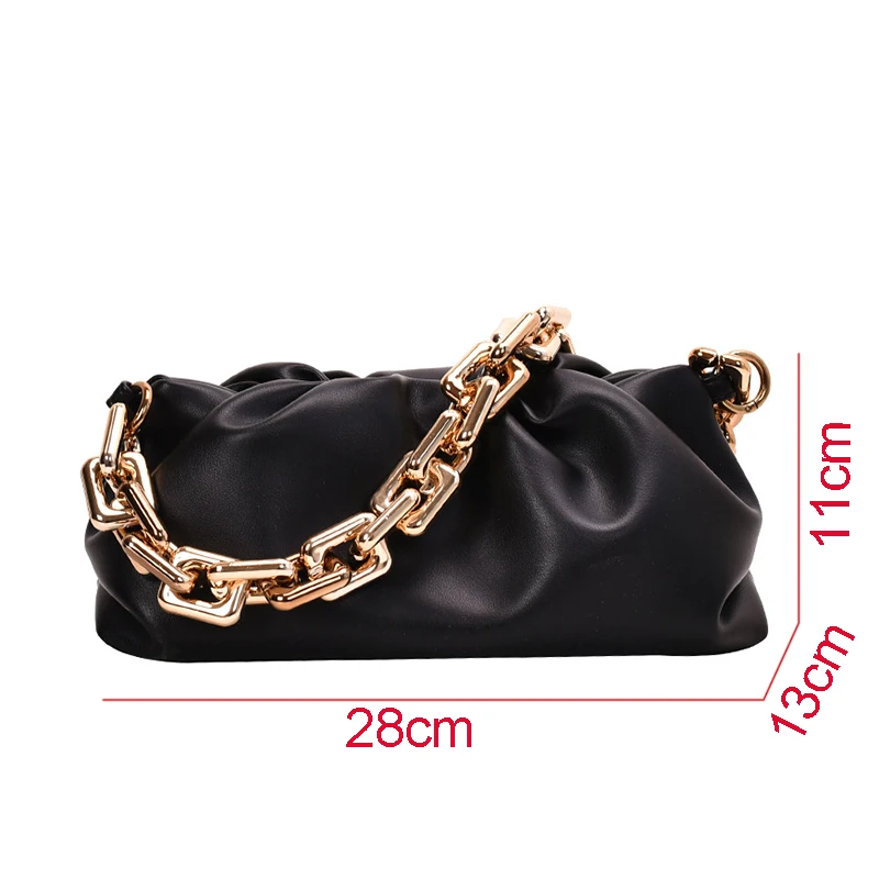 

Day Clutch Chains Dumpling Clip Purse Bag Women Shoulder Bag Cloud Underarm Women Bags Pleated Baguette Pouch Totes Handbag Sac