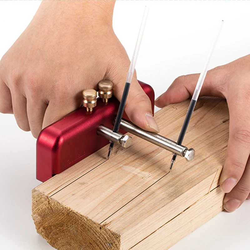 Красные двойные иглы маркировочный манометр из алюминиевого сплава двойной