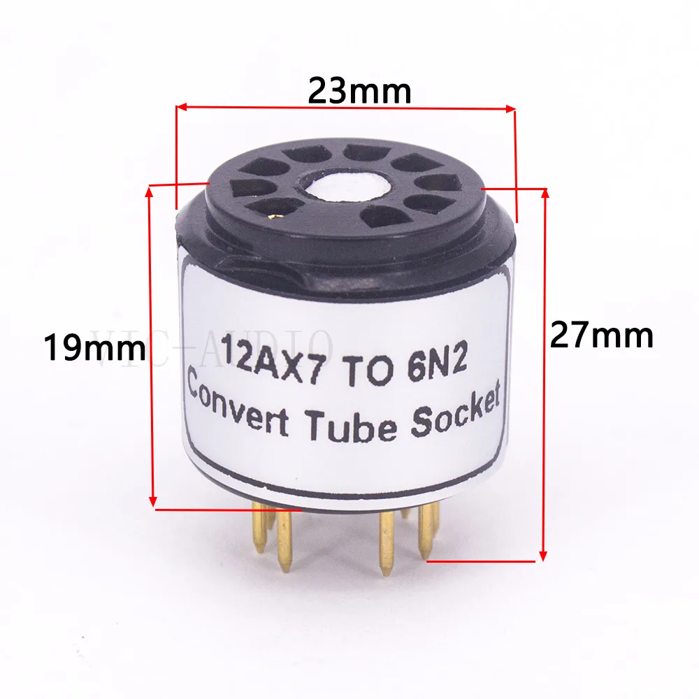 1 шт. 12AX7 ECC83 Top до 6N2 нижний 9Pins трубка DIY звуковая вакуумная адаптер Socket усилитель