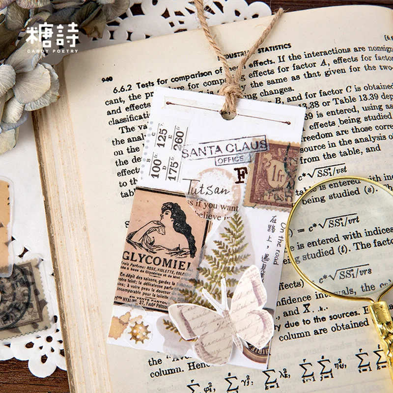 45 шт./пакет Винтаж старый газетная Марка Мини бумажный стикер посылка DIY дневник