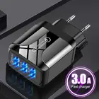 Зарядное устройство с 3 USB-портами и поддержкой быстрой зарядки