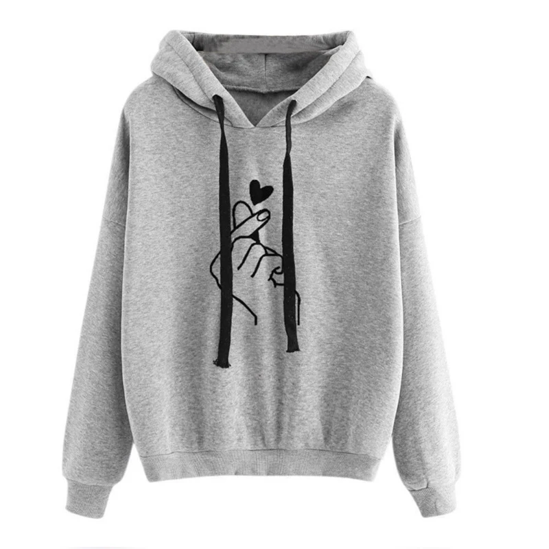 Женская толстовка с капюшоном ZQLZ повседневный свободный Хлопковый пуловер