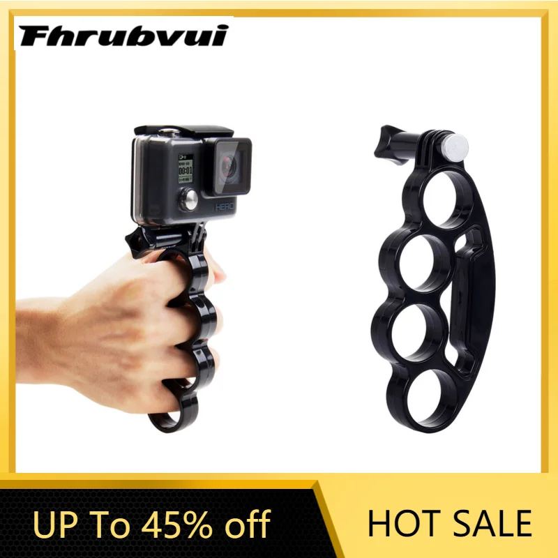 

2021 Black Sports Camera Hand Holder Knuckles Hand Finger Grip Camera Holder Sport Action Camera Accessories