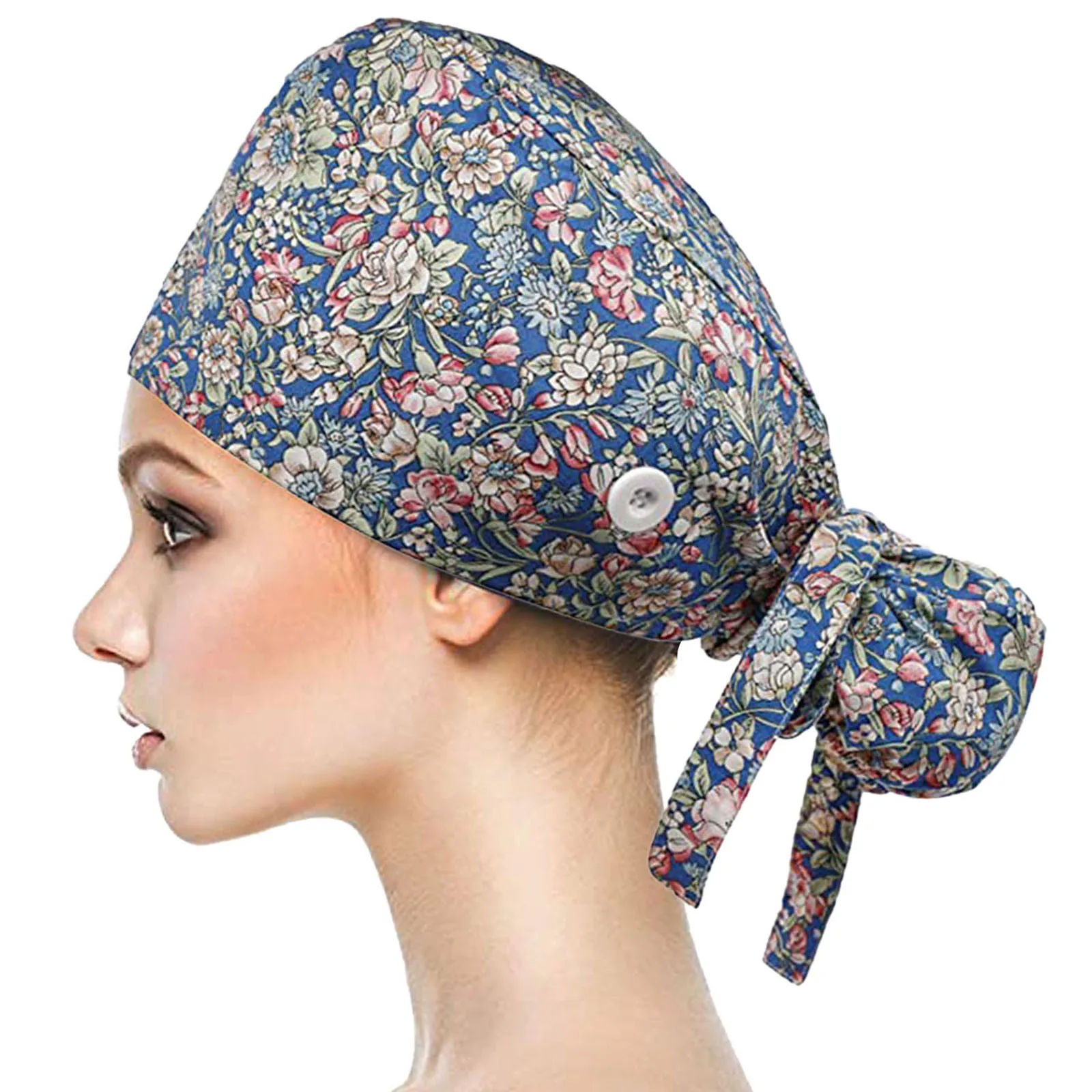

Scrub Cap With Buttons Bouffant Hat With Sweatband For Womens And Mens Gorras Hombre Caps For Women Шляпа Женская Балаклава