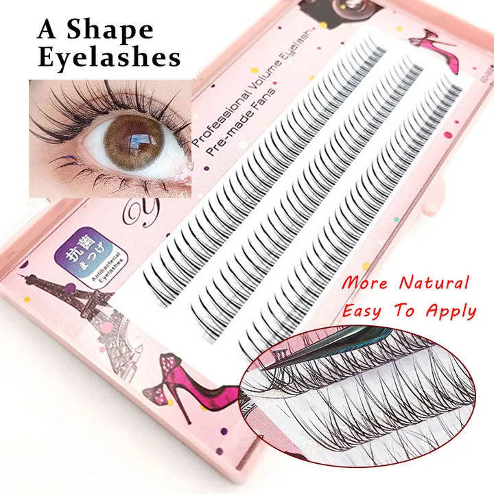

1Set New A Shape Premade Volume False Eyelashes Extension Natural Cluster Long Lasting Easy to apply DIY Eye Makeup Tools