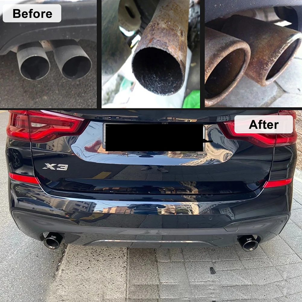 Автомобильный глушитель для выхлопной трубы модифицированный из нержавеющей