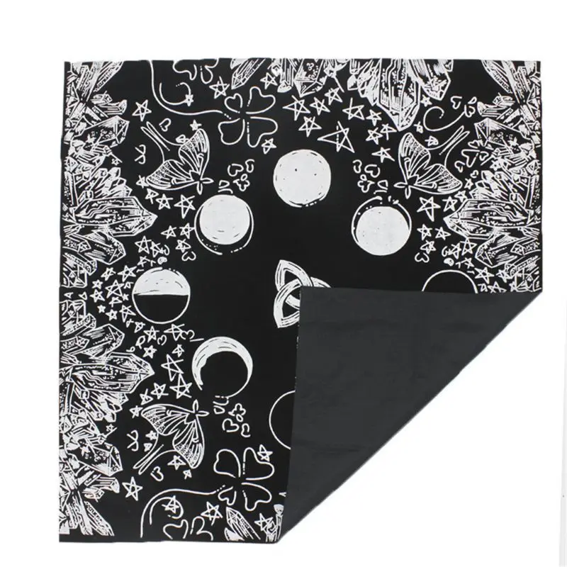 Бархатная скатерть Таро с сумкой для гадания Луны фаз моли алтаря игровой коврик