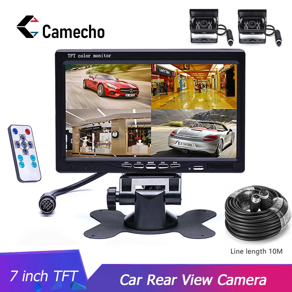Camecho 7 дюймов TFT LCD цветной 800*480 автомобильный монитор для камеры наблюдения