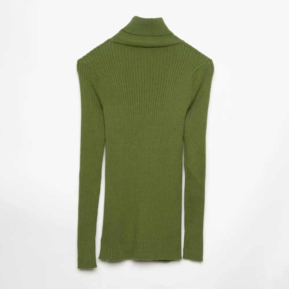 Basic Ribbed Turtleneck Sweater Women Knitted Pullover Sweaters Fall Winter | Женская одежда