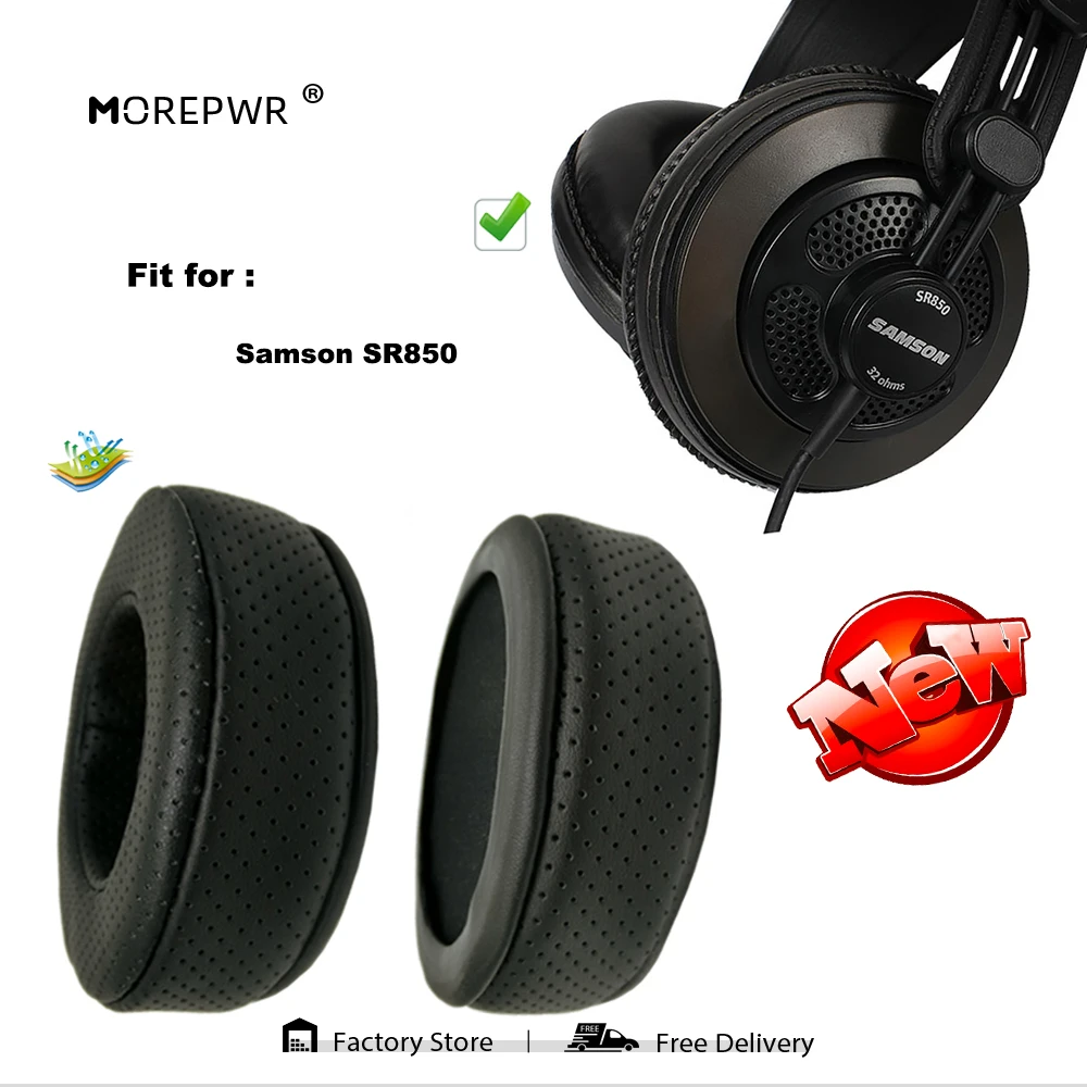 Replacement Ear Pads for Samson SR 850 SR850 SR-850 Headset Parts Leather Cushion Velvet Earmuff Earphone Sleeve Cover