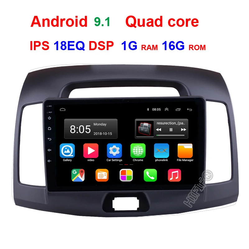 A IPS DSP 1G 16G 2G+ 32G Android 9,1 4G Автомобильный Радио Мультимедиа Видео плеер навигация gps WiFi 2 din для hyundai Elantra HD 2006-2010 без dvd - Цвет: A IPS DSP 1G 16G