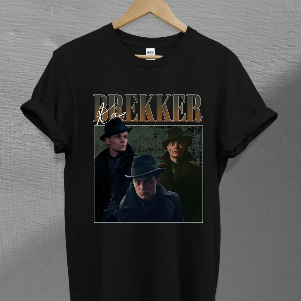 Винтажная Футболка Kaz Brekker 90 &amp #39 s тень и кость веер сделанная Te Carter футболка