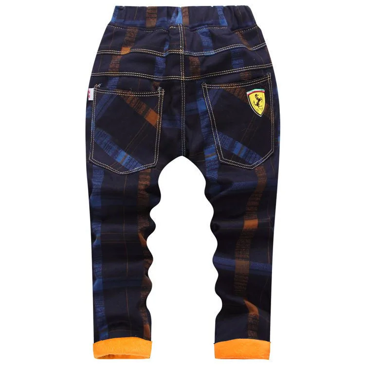 Новинка Зима 2019 повседневные камуфляжные клетчатые брюки для мальчиков детские