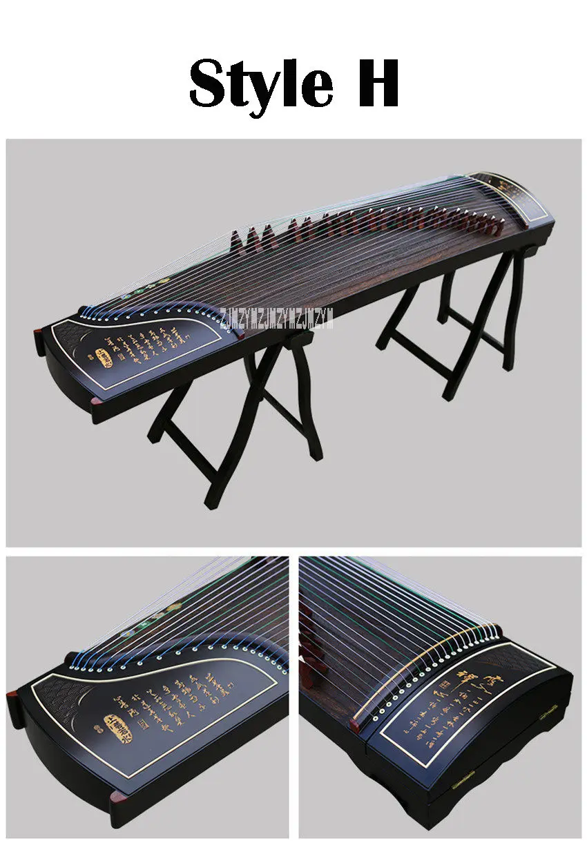 Guzheng Инструмент из цельного дерева ручная резьба профессиональная производительность guzheng с полным набором роскошных аксессуаров XSb001
