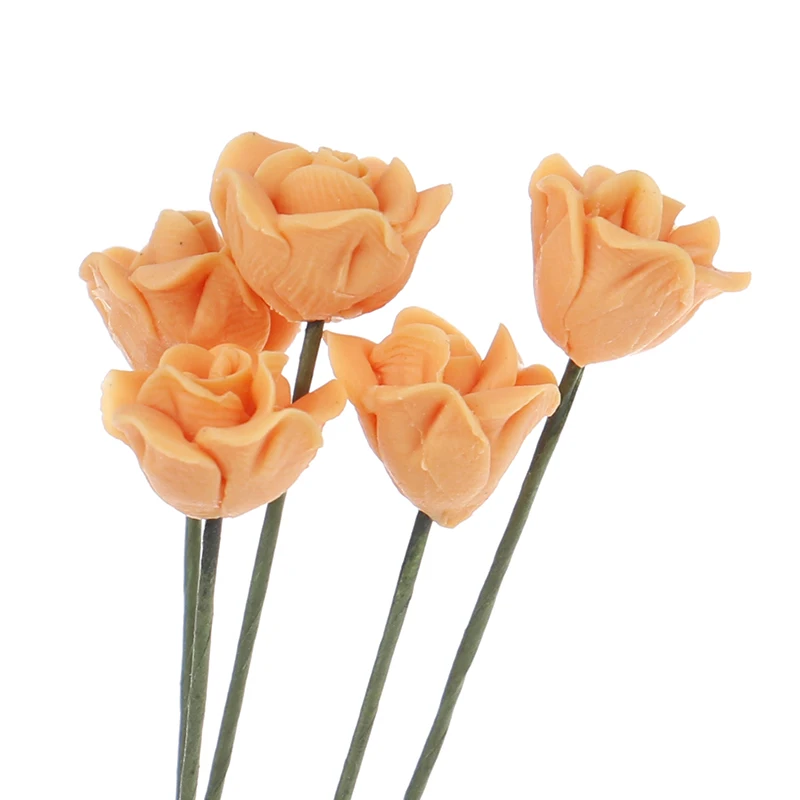 5 шт./лот 1:12 миниатюрный кукольный домик имитация растений розы модель мебель