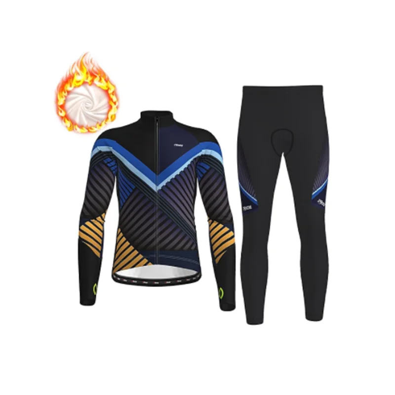 

Зимняя бархатная теплая удобная Джерси с длинным рукавом для езды на велосипеде триатлона горном велосипеде мужская форма для езды на вело...