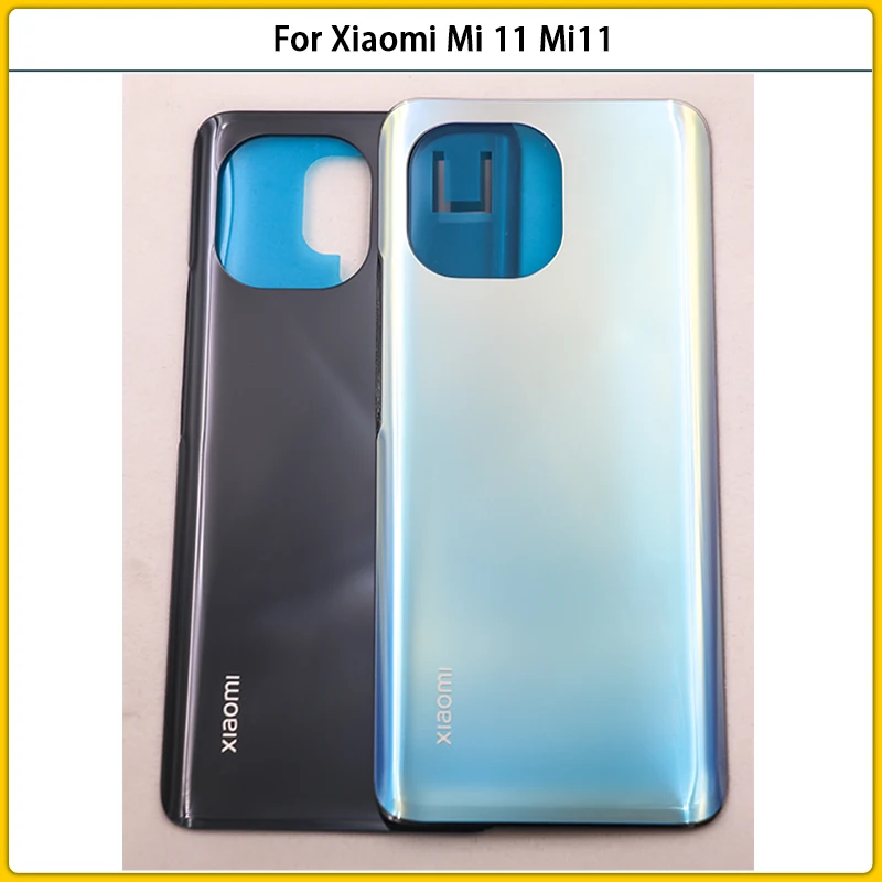 Задняя крышка батарейного отсека для Xiaomi Mi 11 M2011K2C M2011K2G 3D стеклянная панель Mi11