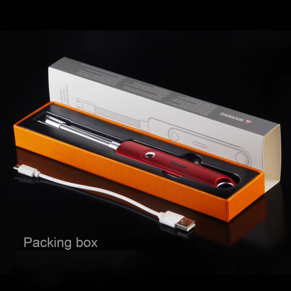 Электрическая дуговая Зажигалка для свечей USB беспламенная ветрозащитная зажигалка с замком безопасности Зажигалка для барбекю для наружной плиты фейерверк без искры