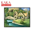 Наборы для вышивки крестиком, наборы для вышивки с напечатанным рисунком, 11ct-холст для домашнего декора, пейзаж Full NCKS042