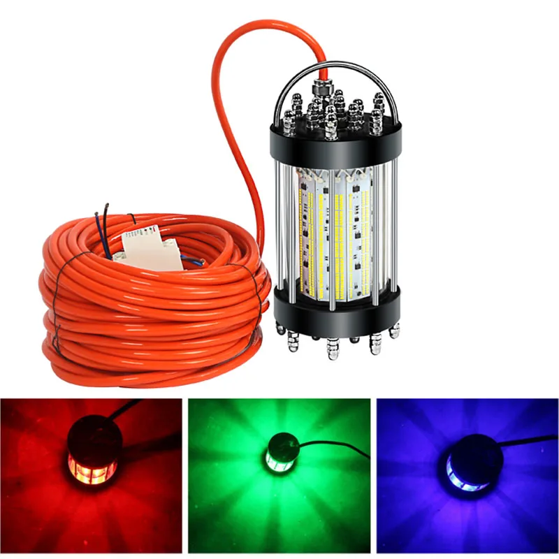 Kopen 2800W 220-240VAC 30M-100M Kabel Diepe Onderwater Aantrekken Van Vissen Licht Voor Oceaan Vissen